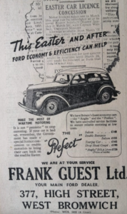 Old Guest Motors Advert