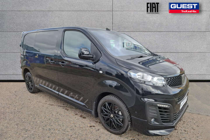 Our used Fiat Scudo Van L1 2.0 Blue Hdi 145 Hp ONYX Edition in Cinema Black, available from Guest Truck and Van, for only £24,494+VAT.
